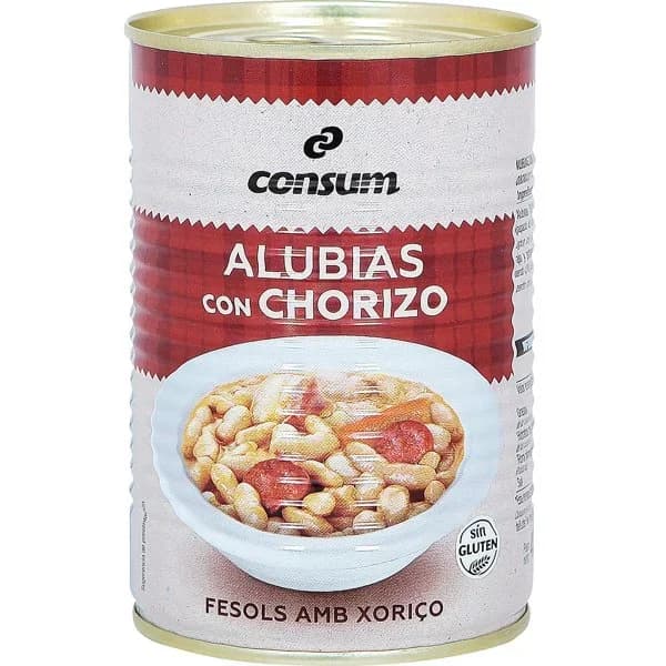 Alubias con Chorizo Lata - 0.42 kg - Imagen del producto en Findit