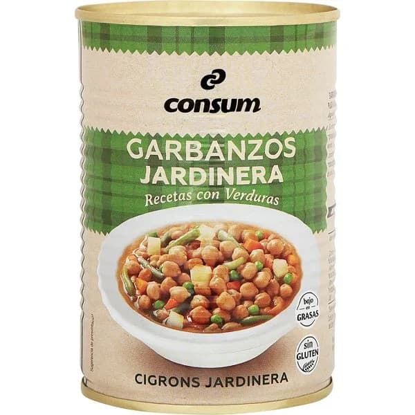 Garbanzos a la Jardinera Bote - 0.44 kg - Imagen del producto en Findit