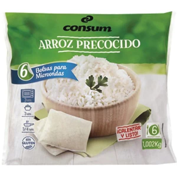 Arroz Precocido congelado 6 Bolsitas x 167 Gr. - 1 kg - Imagen del producto en Findit
