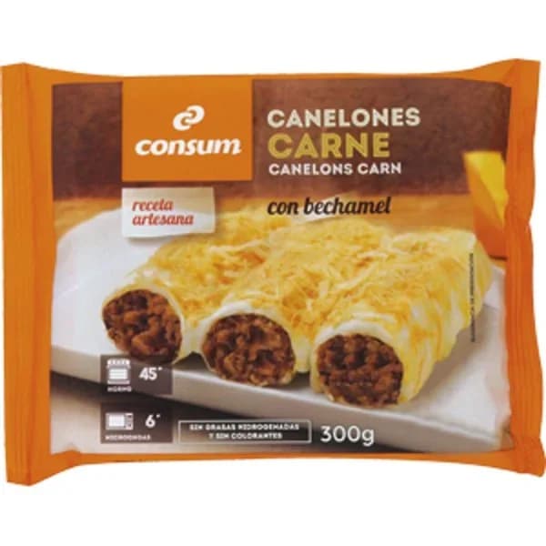 Canelones de Carne con Bechamel congelados - 0.3 kg - Imagen del producto en Findit