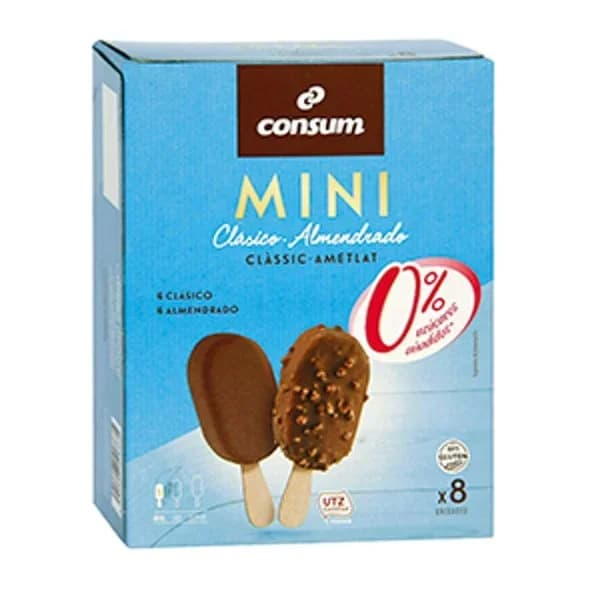 Minibombones sin Azúcar 4Clásico + 4 Almendrado - 0.29 kg - Imagen del producto en Findit
