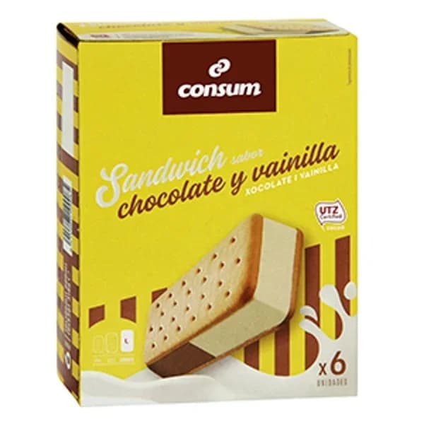 Sándwich de Vainilla y Chocolate 6 Unidades - 0.32 kg - Imagen del producto en Findit