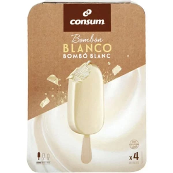 Bombón Choco. Blanco 4 Unidades - 0.32 kg - Imagen del producto en Findit