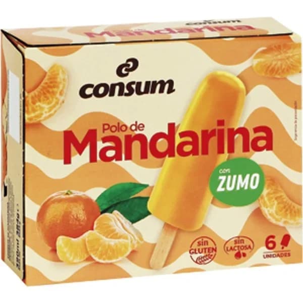 Polo Sorbete Mandarina Pack de 6 Und. - 0.38 kg - Imagen del producto en Findit