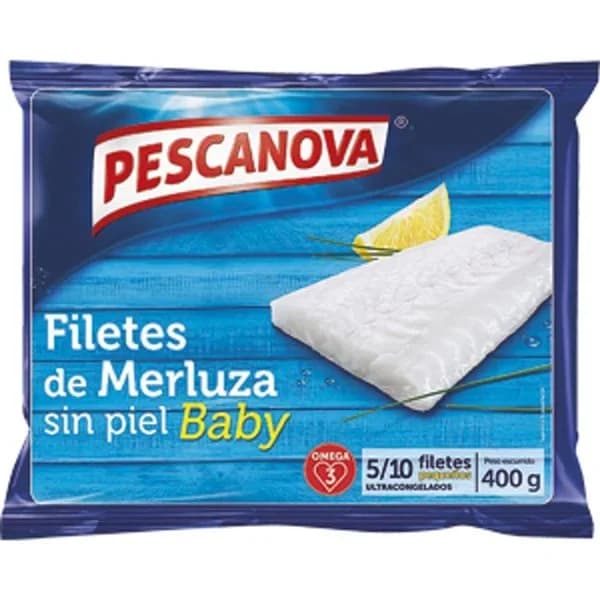Merluza Baby Filete sin Piel Congelado 400G - 0.4 kg - Imagen del producto en Findit