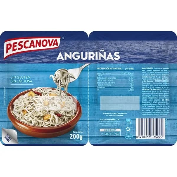 Anguriñas Pescanova bandeja 200 g - 0.2 kg - Imagen del producto en Findit