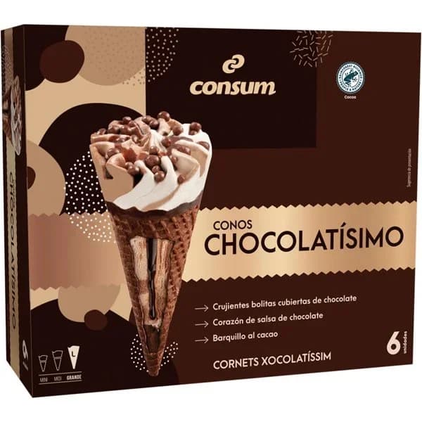Conos Chocolatísimo 6 Unidades - 0.39 kg - Imagen del producto en Findit