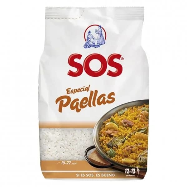 Arroz especial para paella SOS, paquete 1 kg - 1 kg - Imagen del producto en Findit