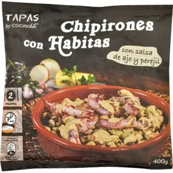 Tapa de Chipirones con Habitas y Salsa congelada - 0.4 kg - Imagen del producto en Findit