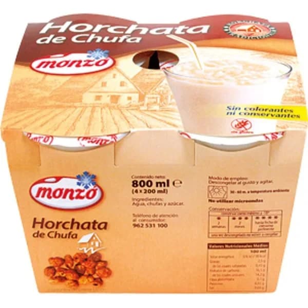 Horchata Granizada Pack de 4 Unidades - 0.8 l - Imagen del producto en Findit