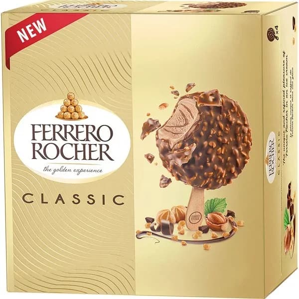 Helado ferrero rocher classic 4 unidades - 0.28 l - Imagen del producto en Findit