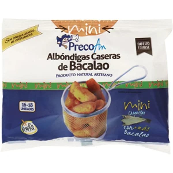 Mini Albóndigas Bacalao sin Gluten congeladas - 0.25 kg - Imagen del producto en Findit