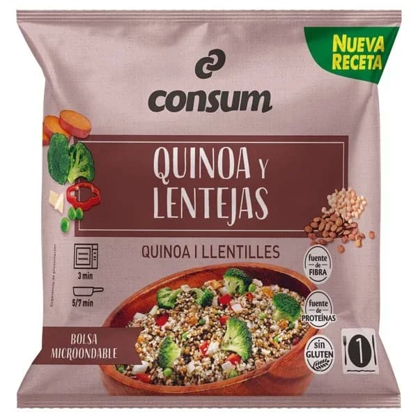 Quinoa y Lentejas congeladas - 0.35 kg - Imagen del producto en Findit