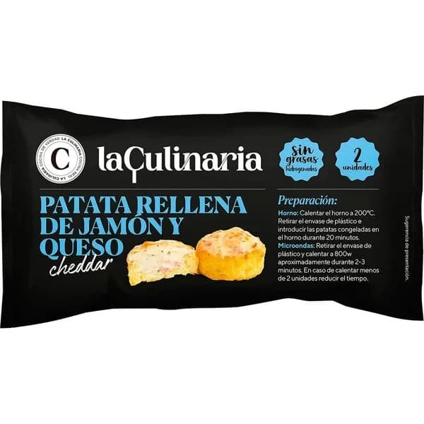 Patata Rellena Jamon y Queso - 1 ud - Imagen del producto en Findit