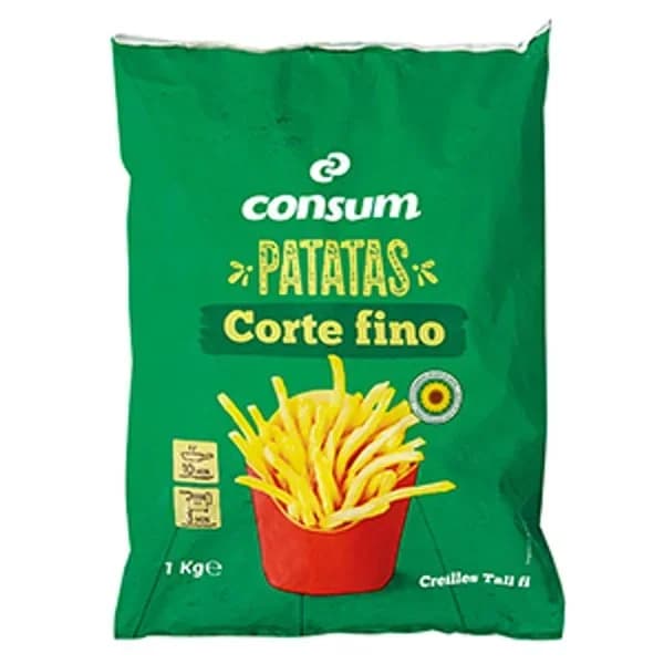 Patatas Prefritas Corte Fino congeladas - 1 kg - Imagen del producto en Findit