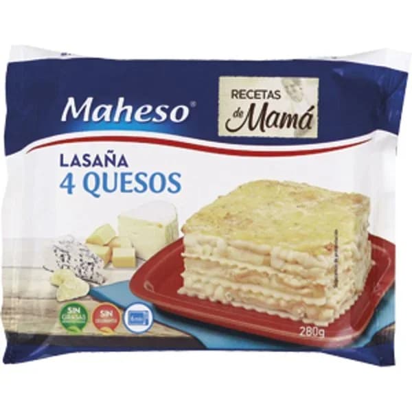 Lasaña 4 Quesos Congelada 280G - 0.28 kg - Imagen del producto en Findit