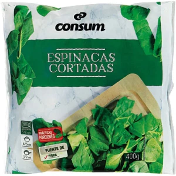 Espinacas Cortadas congeladas - 0.4 kg - Imagen del producto en Findit