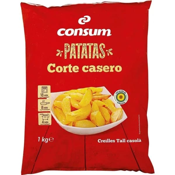 Patatas Prefritas Corte Casero congeladas - 1 kg - Imagen del producto en Findit