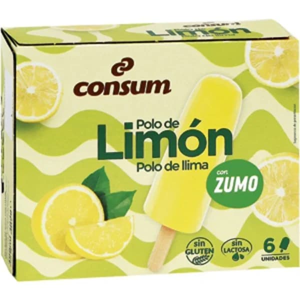 Polo Sorbete de Limón Pack de 6 Und. 384 Gr - 0.33 kg - Imagen del producto en Findit