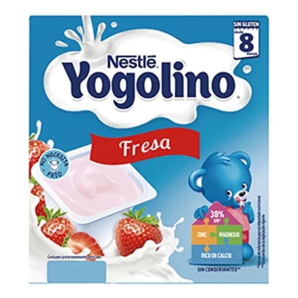Yogur Infantil Yogolino sin Frío Fresa 4UD - 0.4 kg - Imagen del producto en Findit