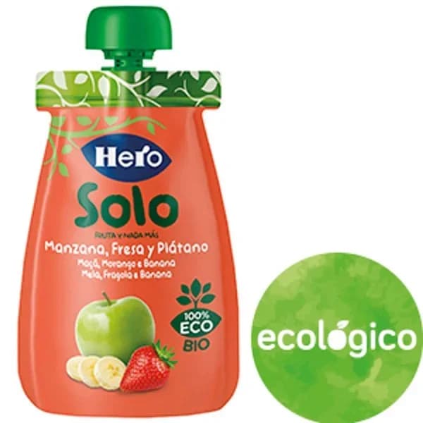Potito Bolsita Manzana, Fresa, Plátano y Arándanos - 0.1 kg - Imagen del producto en Findit