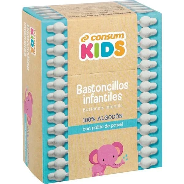 Bastoncillos Infantiles 100 % Algodón - 52.5 ud - Imagen del producto en Findit