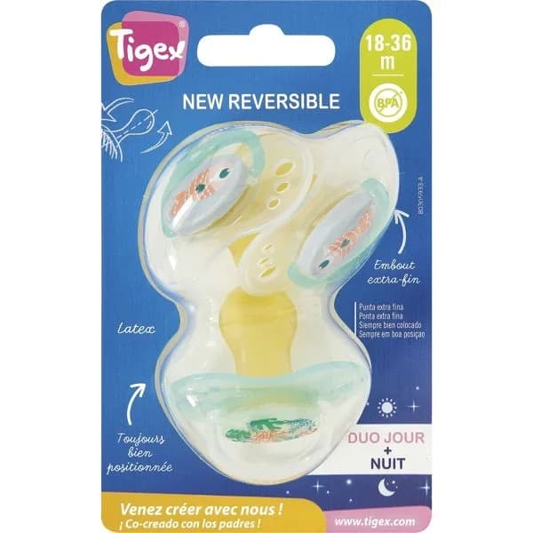 Chupete Látex 18-36 M Reversible 2 Día-1 Noche - 1 ud - Imagen del producto en Findit