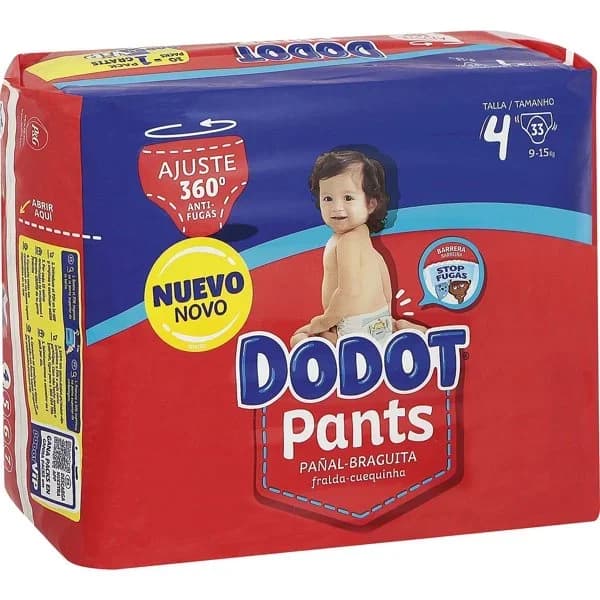 Pañal Pants Talla 4 (9-15Kg) - 32.8 ud - Imagen del producto en Findit