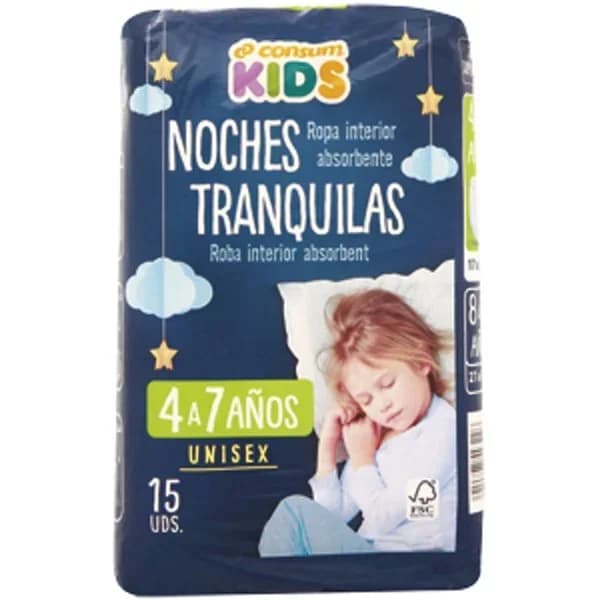 Ropa Interior Noches Tranquilas 4-7 Años - 1 ud - Imagen del producto en Findit