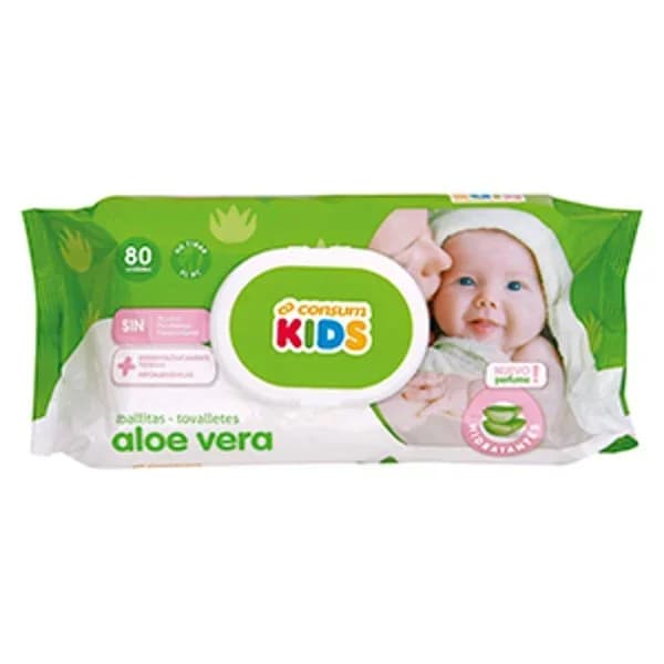 Toallitas Infantiles Aloe - 115 ud - Imagen del producto en Findit