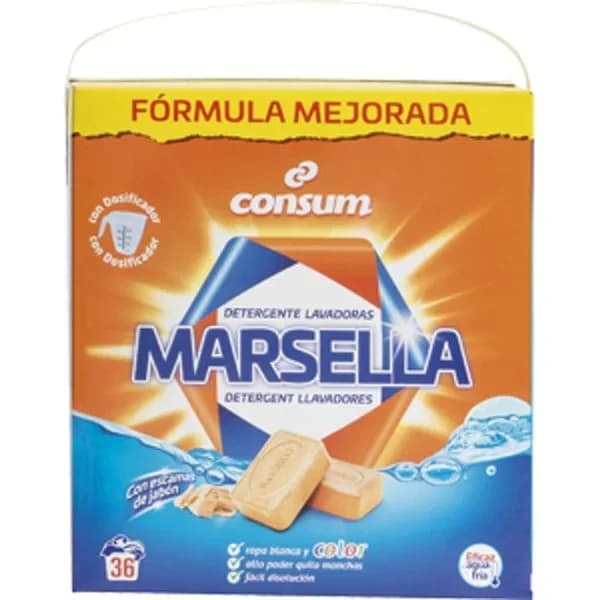 Detergente Polvo Marsella - 36.25 ud - Imagen del producto en Findit