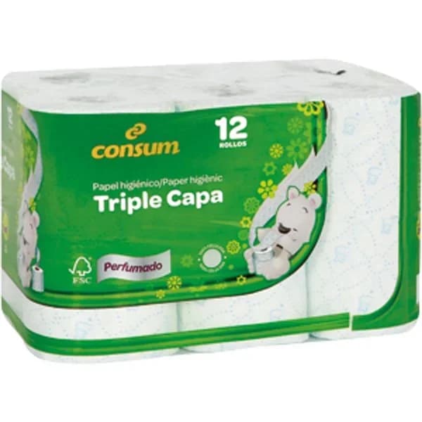 Higiénico Triple Capa Perfumado - 11.88 ud - Imagen del producto en Findit