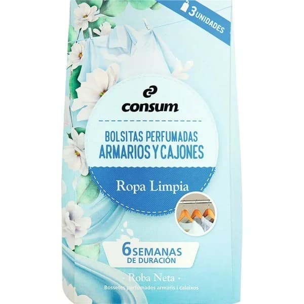 Bolsitas Perfumadas Aroma Ropa Limpia - 3.01 ud - Imagen del producto en Findit