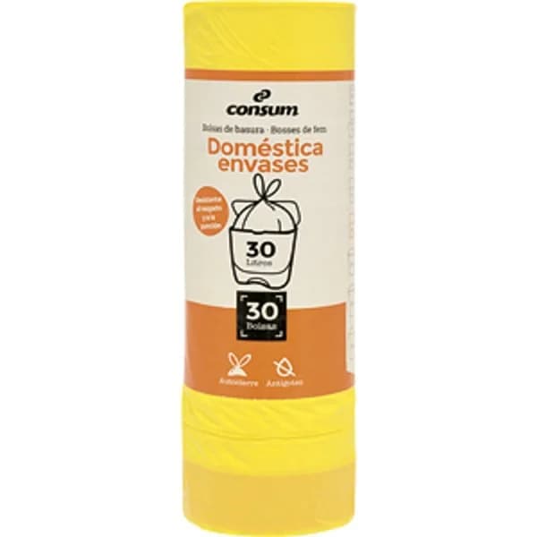 Bolsa Basura Envases 30 Litros - 27.5 ud - Imagen del producto en Findit