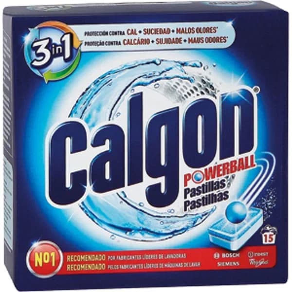 Descalcificador de lavadora en pastillas Calgon caja 15 unidades - 1 ud - Imagen del producto en Findit