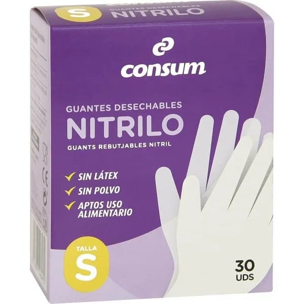 Guante Desechable Nitrilo Talla S - 29.5 ud - Imagen del producto en Findit