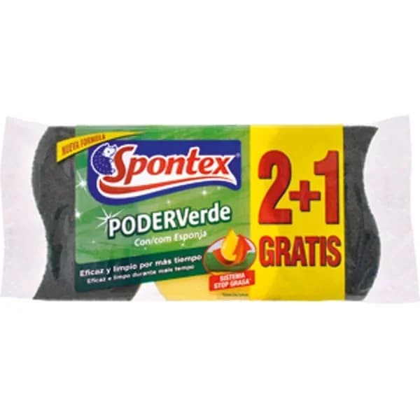 Estropajo Poder Verde con Esponja - 1.99 ud - Imagen del producto en Findit