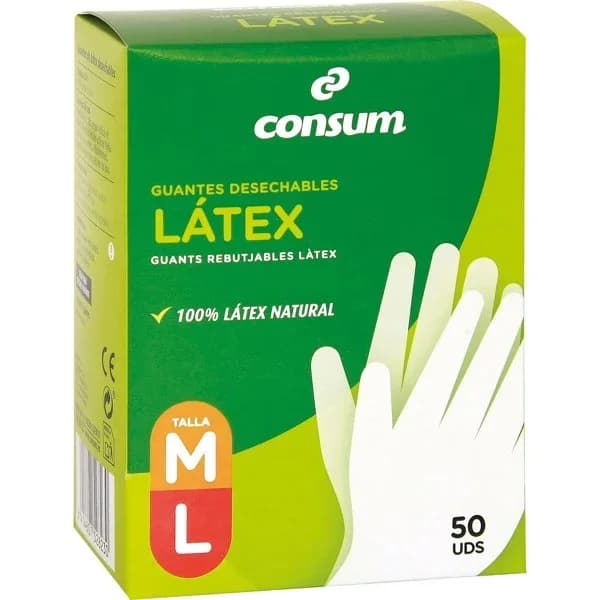 Guantes Látex Talla Mediana/Grande - 51.67 ud - Imagen del producto en Findit