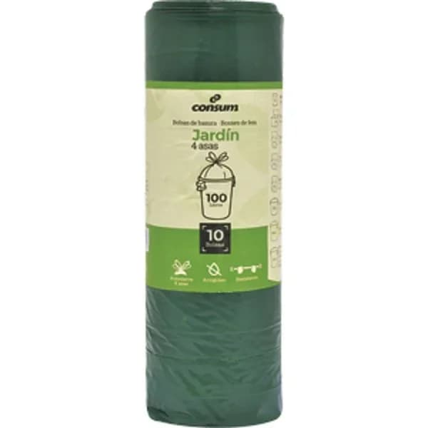 Bolsas Basura Autocierre Jardín Verde 100L - 9.83 ud - Imagen del producto en Findit