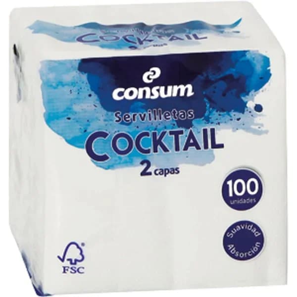 Servilleta Cocktail 2 Capas 20x20 - 120 ud - Imagen del producto en Findit