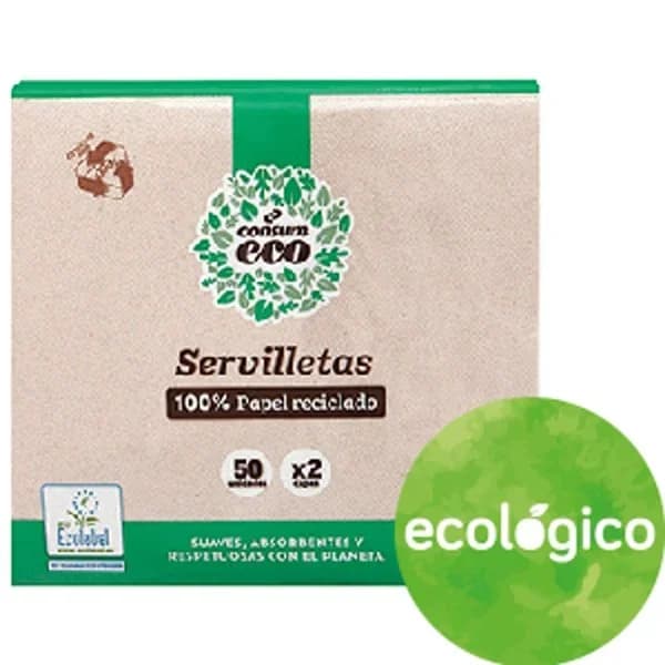 Servilleta ECO Dos Capas 32x33 - 1 ud - Imagen del producto en Findit