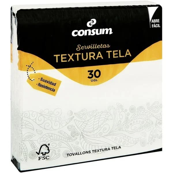 Servilleta Textura Tela Decorada 39x40 - 29.31 ud - Imagen del producto en Findit