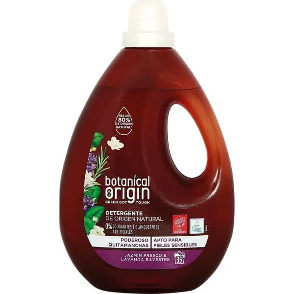 Detergente gel lavanda BOTANICAL Origin, garrafa 35 dosis - 35 ud - Imagen del producto en Findit
