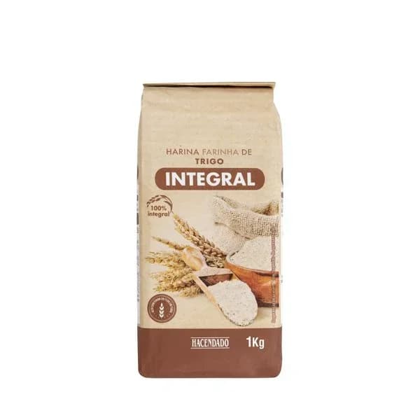 Harina integral de trigo Hacendado - 1 kg - Imagen del producto en Findit