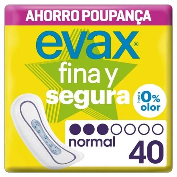 Compresas normal Fina y Segura Evax 40 ud. - 40 ud - Imagen del producto en Findit