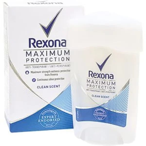 Desodorante en crema antitranspirante Maximum Protection Soft Solid Clean Scent Rexona 45 ml. - 0.05 l - Imagen del producto en Findit