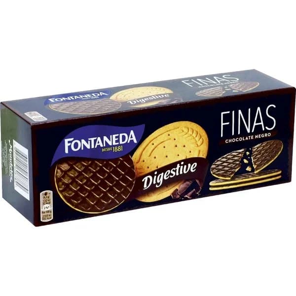 Galleta Digestive Fina con Chocolate Negro 170G - 0.17 kg - Imagen del producto en Findit