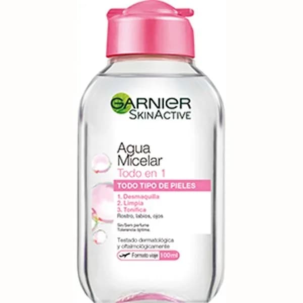 Agua micelar para viaje GARNIER Skin Active, bote 100 ml - 0.1 l - Imagen del producto en Findit