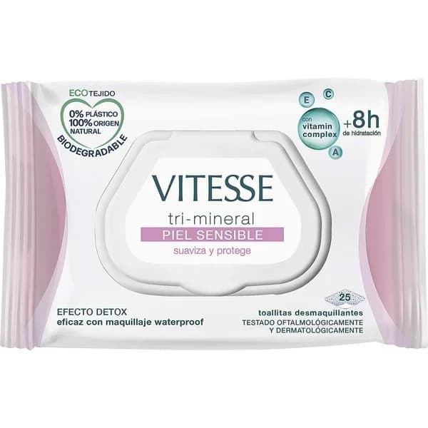 Toallitas Desmaquillantes P.Sensible Biodegradab. - 25 ud - Imagen del producto en Findit