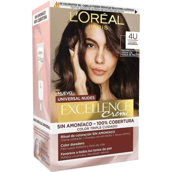 Coloración 4U castaño universal EXCELLENCE CREME, caja 1 ud - 1 ud - Imagen del producto en Findit